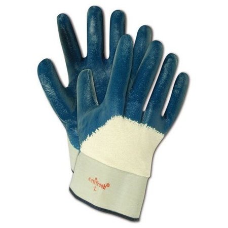 MAGID MultiMaster 1591P Nitrile 34 Coated Gloves with Safety Cuff, M, 12PK 1591P-M